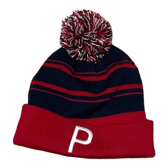 PUMA Raised P Removable Pom Cuffed Beanie - Picture 2 of 9